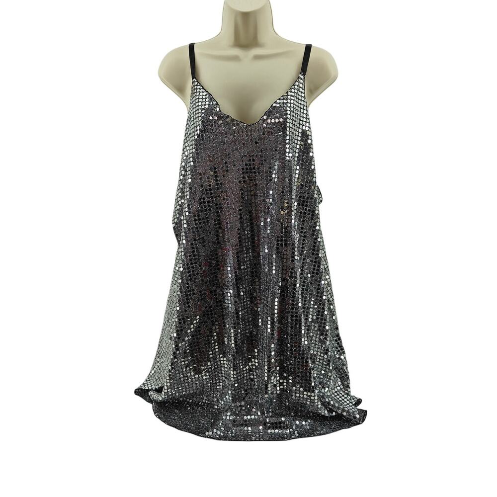 Vintage Body Soul Shimmer Sequin Dress Semi Sheer Womens Plus Size 3X Made USA